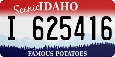 ID license plate I625416