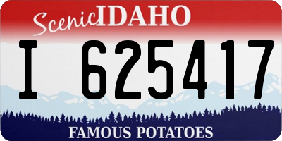 ID license plate I625417