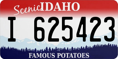 ID license plate I625423