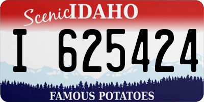 ID license plate I625424