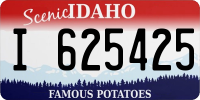 ID license plate I625425