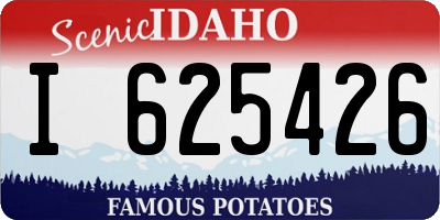 ID license plate I625426