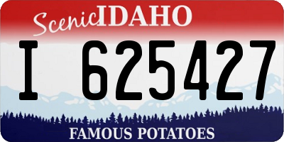 ID license plate I625427