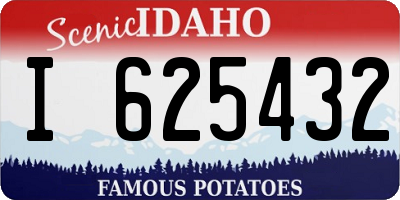 ID license plate I625432