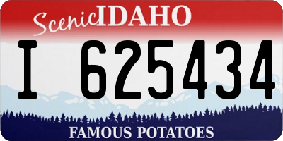 ID license plate I625434