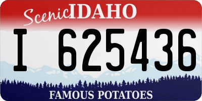 ID license plate I625436