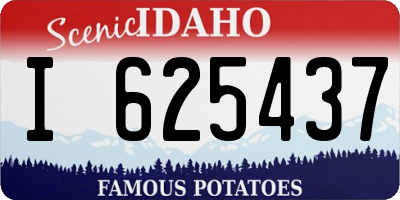 ID license plate I625437