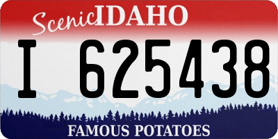 ID license plate I625438