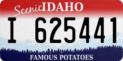 ID license plate I625441