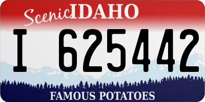 ID license plate I625442