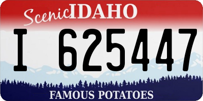 ID license plate I625447