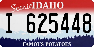 ID license plate I625448