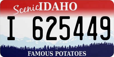 ID license plate I625449