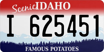 ID license plate I625451