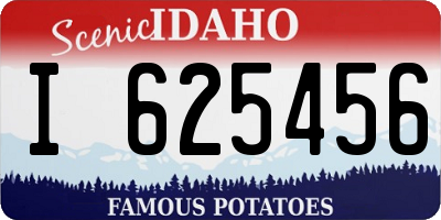 ID license plate I625456