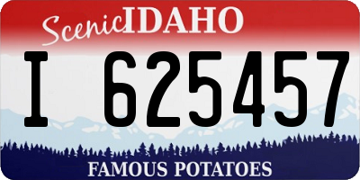 ID license plate I625457