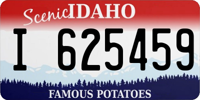 ID license plate I625459