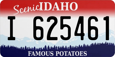 ID license plate I625461