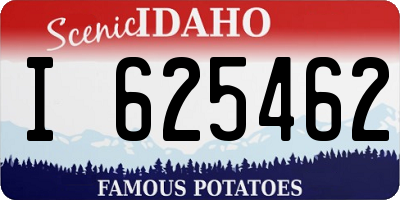 ID license plate I625462