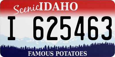 ID license plate I625463