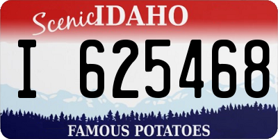 ID license plate I625468