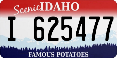 ID license plate I625477