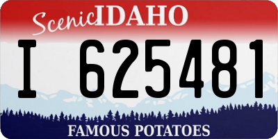 ID license plate I625481