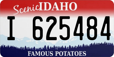ID license plate I625484