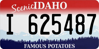 ID license plate I625487