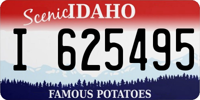 ID license plate I625495