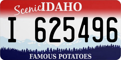 ID license plate I625496