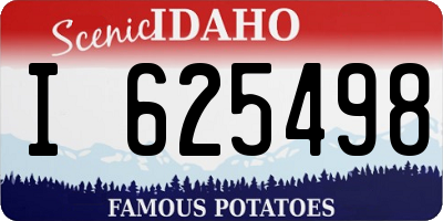 ID license plate I625498