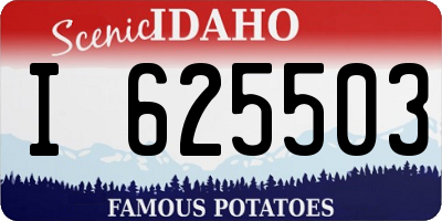 ID license plate I625503