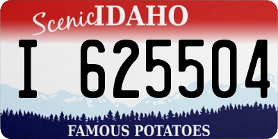ID license plate I625504