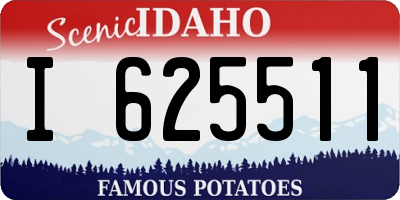 ID license plate I625511
