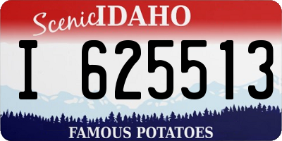 ID license plate I625513