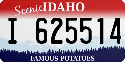 ID license plate I625514