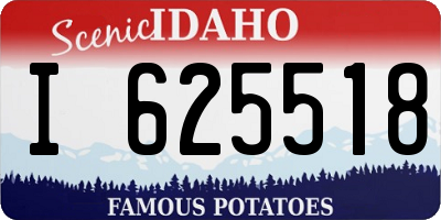 ID license plate I625518