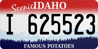 ID license plate I625523