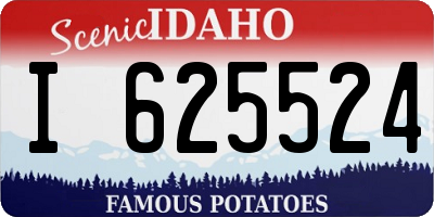 ID license plate I625524