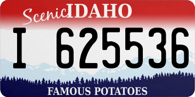 ID license plate I625536