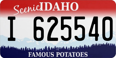 ID license plate I625540