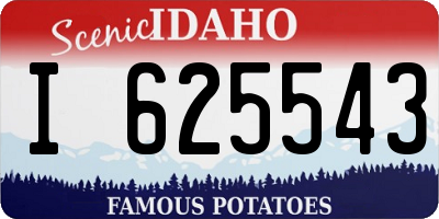 ID license plate I625543