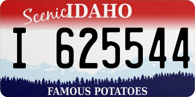 ID license plate I625544
