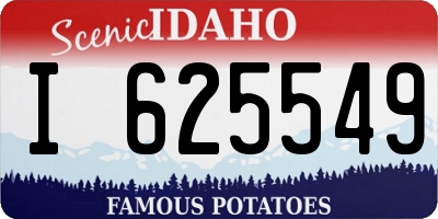 ID license plate I625549