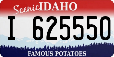 ID license plate I625550