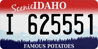 ID license plate I625551