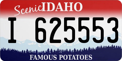 ID license plate I625553