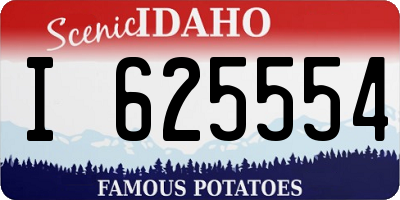 ID license plate I625554
