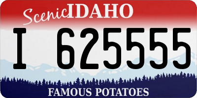 ID license plate I625555